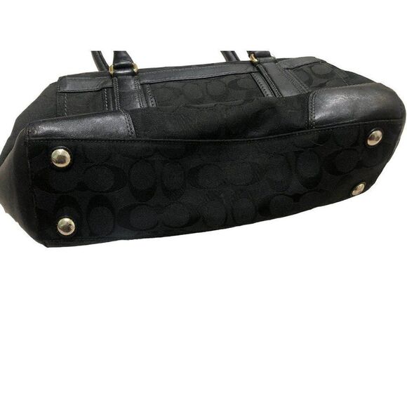 Coach Hampton Signature Carry All Tote Handbag Black D0773 11062 - Picture 3 of 7